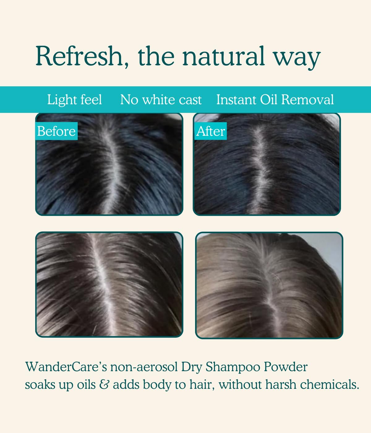 Dry Shampoo Powder | Non-aerosol | Volumize & Instantly Refresh | 300+ Uses | Travel-friendly | Made in USA | All Hair Types