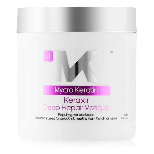 MK MYCRO KERATIN Keraxir Bonding Repair Hair Treatment - Hair Mask for Damaged Dry Hair, Deep Conditioner for All Hair Types (16.9 oz)