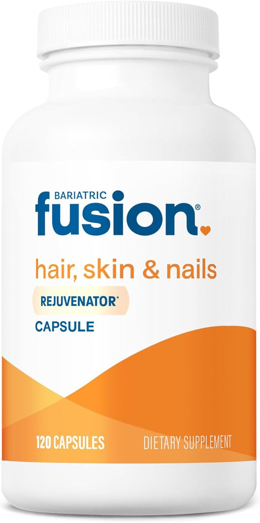 Bariatric Fusion ONE Per Day Bariatric Hair Skin and Nails Vitamins REJUVENATOR for Women | Vegan Hair Growth Vitamins with Biotin, Vitamin B12, and B1 | Easy to Swallow | 120 Capsules