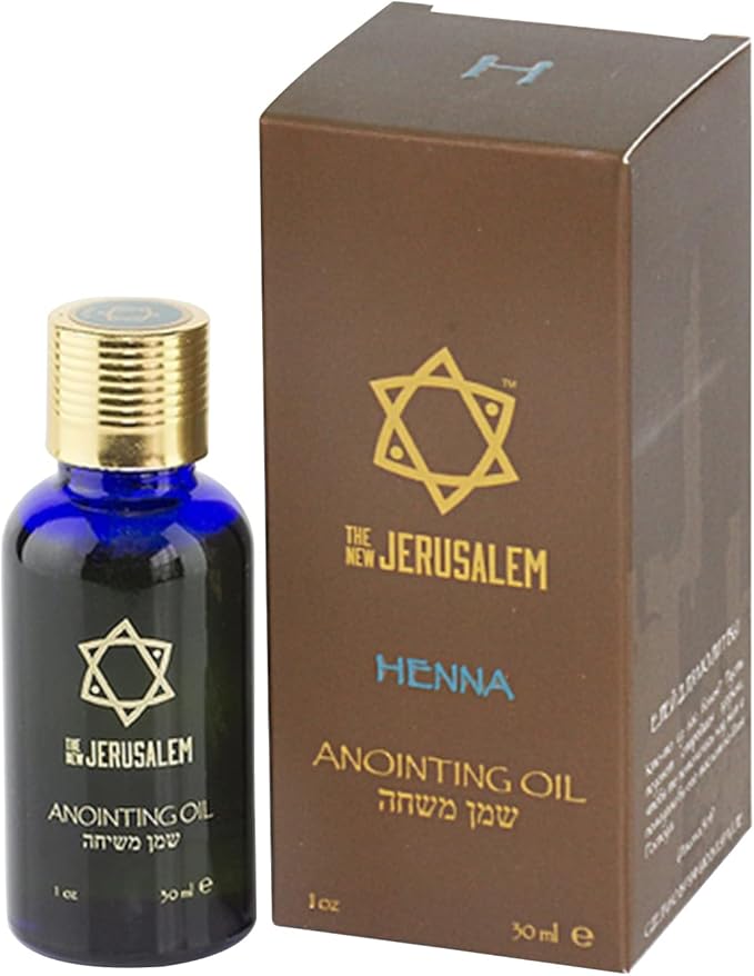 Henna Anointing Oil from Israel, Holy Spiritual Oils Bottles from Jerusalem Blessed, Handmade with Natural Ingredients and Blessed for Wedding Ceremony, Religious Use, 1.01 Fl Oz