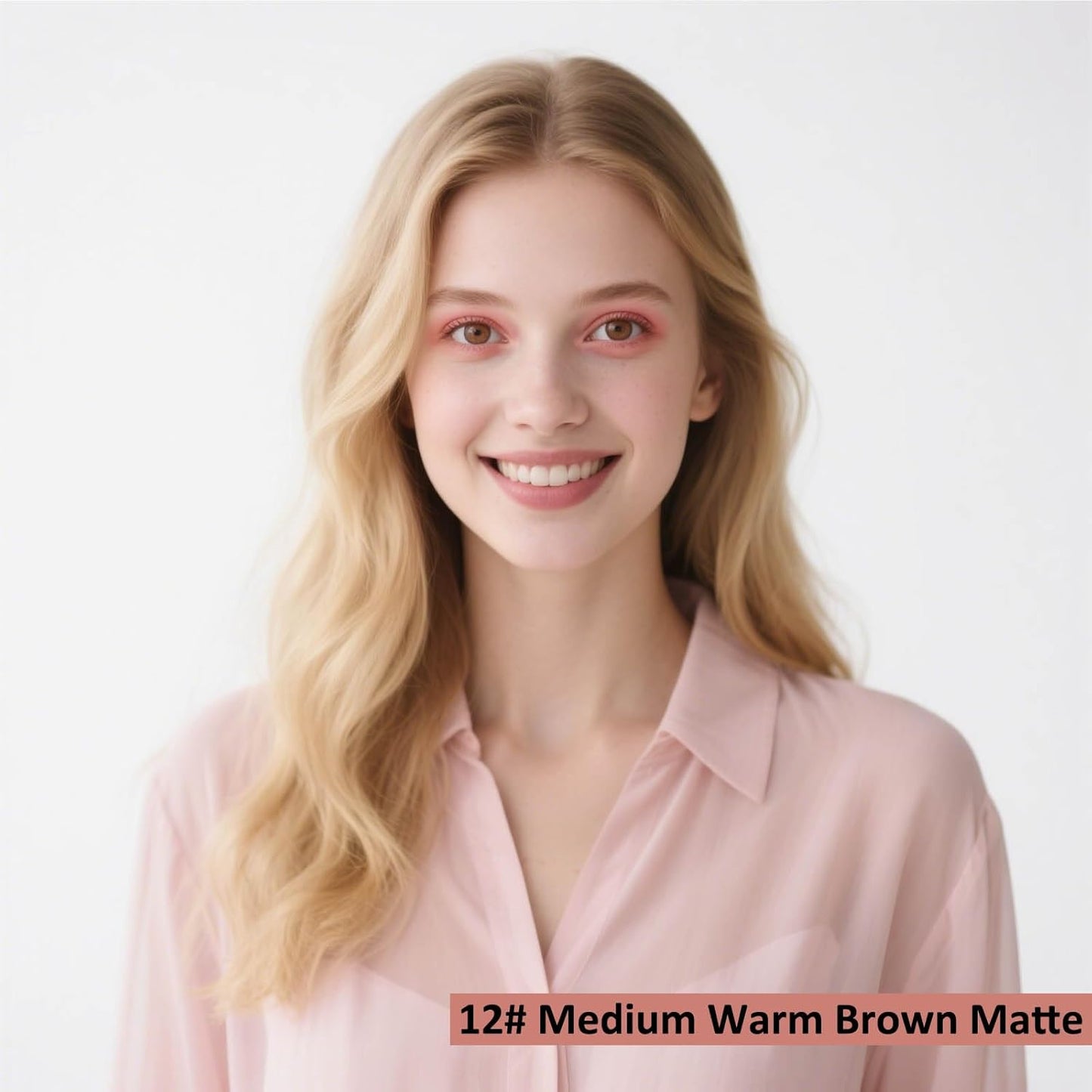 Matte Eyeshadow Stick Blendable Cream Eyeshadow Waterproof Long Lasting High Pigmented eyeshadow Pencil, Hypoallergenic Nude Eye Shadow Stick (12# Medium Warm Brown Matte)