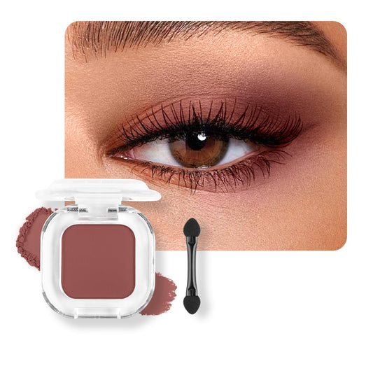 Red Brown Matte Single Eyeshadow Makeup Powder Palette，High Pigment Blendable Formula Eye Makeup for Women，Neutral Eye Shadow，sombras para ojos，Longwear Waterproof，Vegan & Cruelty-Free，Eyeshadow Gift