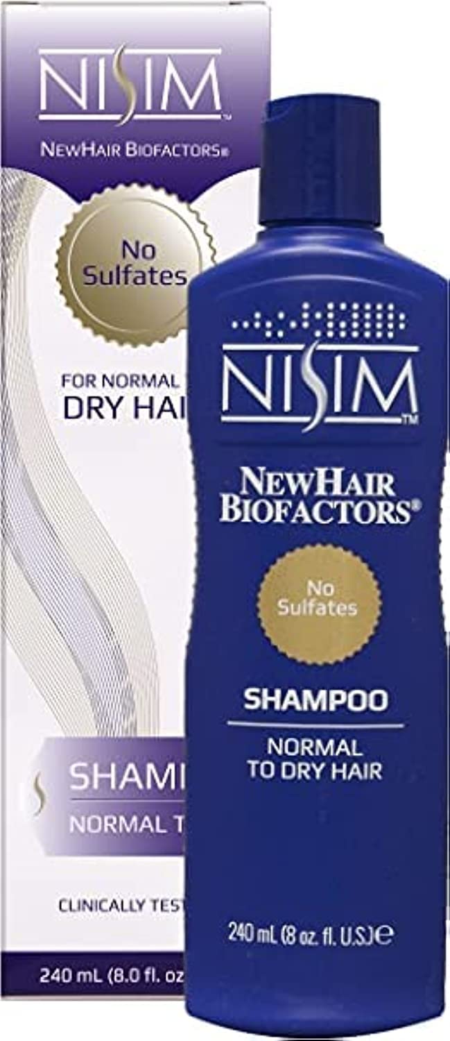 NISIM - NewHair BioFactors Shampoo for Normal to Dry Hair - Deep Cleaning Shampoo That Controls Excessive Hair Loss ( 8 Ounces / 240 Milliliters )