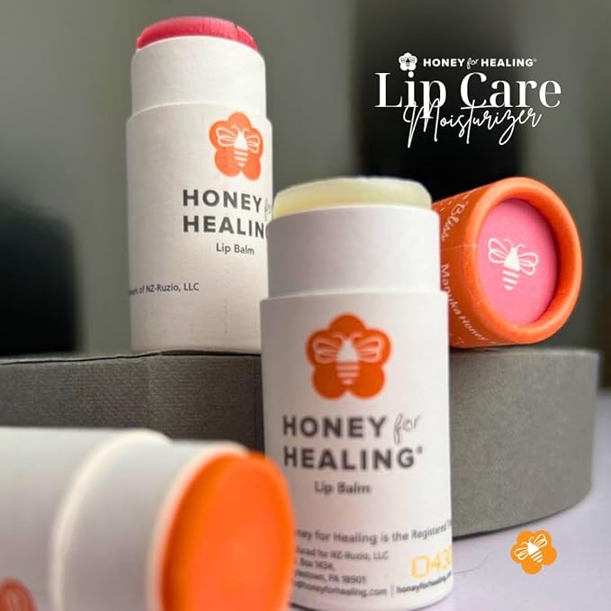 Ultra-Hydrating Tinted Formula Made with Manuka Honey 15+ UMF, Coconut Oil, Beeswax | 12+ Hour Moisture, Zero Waste Recyclable Tube | Lip Moisturizer & Color in One 0.25 oz / 7 gr (Soft Peach)