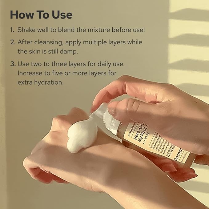 Here-Oh My First Hydrating Serum with Hyaluronic Acid | Bubble Texture Face Serum for Skin Barrier Repair and Glowing Skin | Korean Serum for Dry Skin & Sensitive Skin (4.90 fl oz)