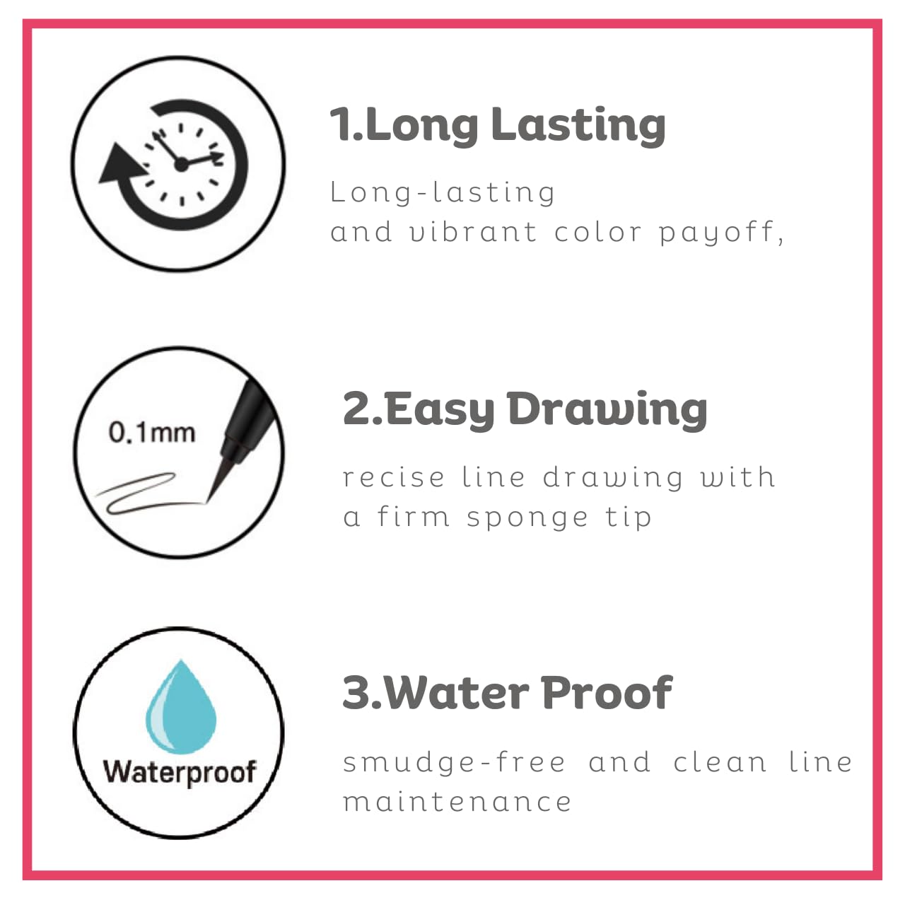 [thebom] Ultra-Fine Slim Eyeliner Waterproof Liquid Eye Makeup (Brown,1ea)