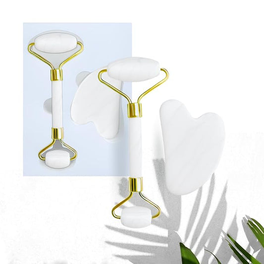 Gua sha facial tools, White