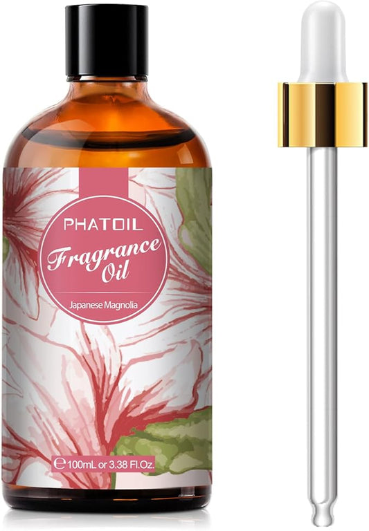3.38FL.OZ Japanese Magnolia Fragrance Oils for Aromatherapy, Essential Oils for Diffusers for Home, Perfect for Diffuser, DIY Candle and Soap Making, DIY Scented Products - 100ml
