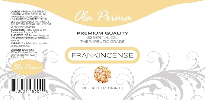 Ola Prima Frankincense Essential Oil 4oz – Frankincense Therapeutic Essential Oil 4 Fluid Ounces