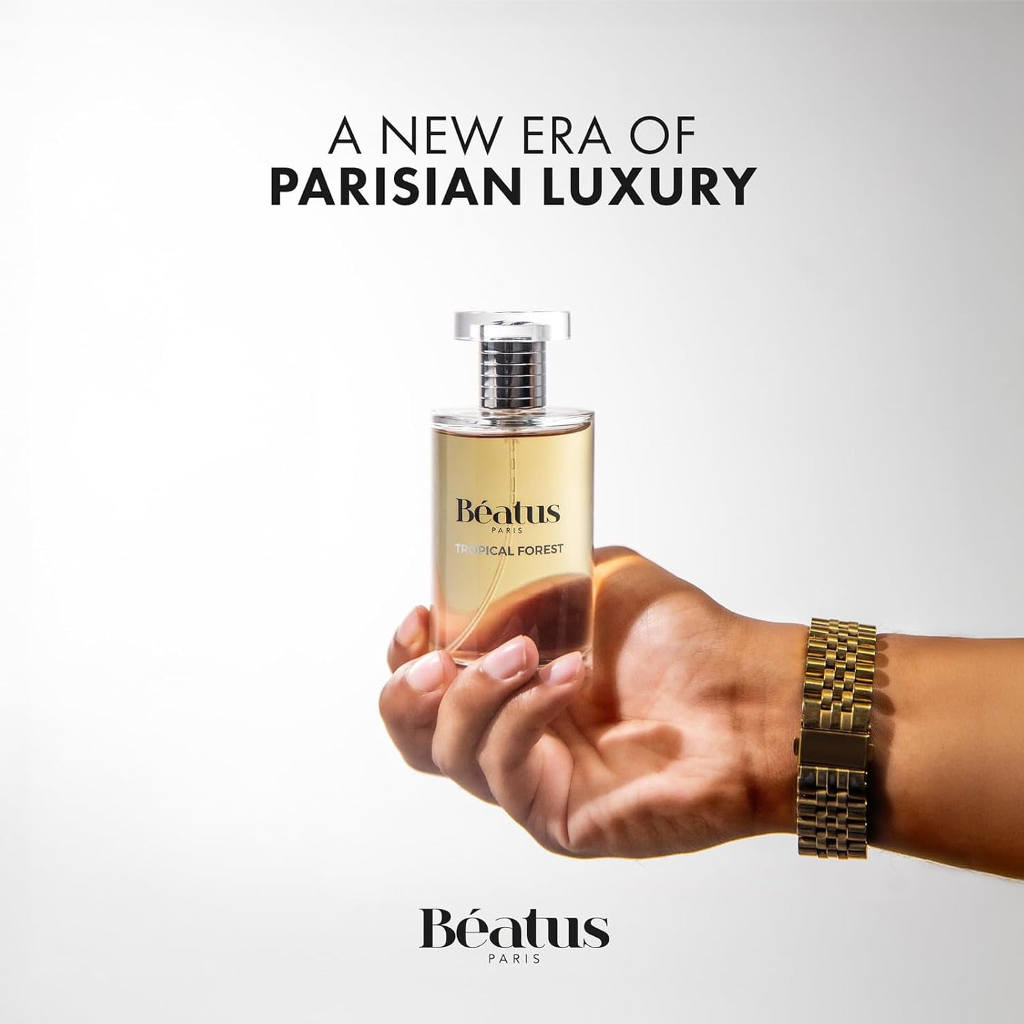 Beatus Paris Tropical Forest - Luxury Mens Cologne - Long-Lasting Fragrance - Notes of Fruity Opening with Pineapple, Green Apple, Bergamot Scent - All Day Wear EDP Spray - Travel Size Perfume - 3.4oz