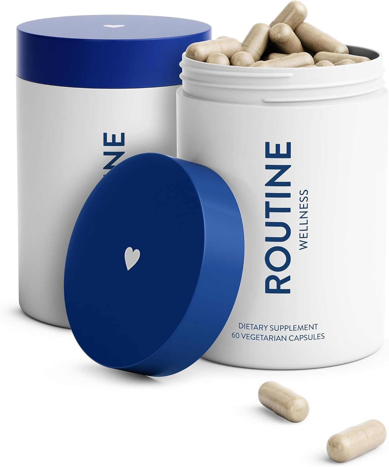 Routine Wellness Hair Growth Supplement - Clinically Tested for Thicker, Fuller Hair - Reduces Wrinkles, Fine Lines - Gluten Free, Ideal for Women & Men with Thinning Hair - 2 Bottles, 60 Day Supply