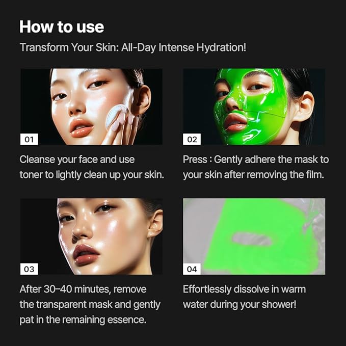 MDP+ PEPTIDE 9 Glow In the Dark Plumping Hydrogel Mask, Hydrating, 1.26 oz/36 g×5ea, Collagen for elasticity, Pore Minimizing, Plumping Wrinkles