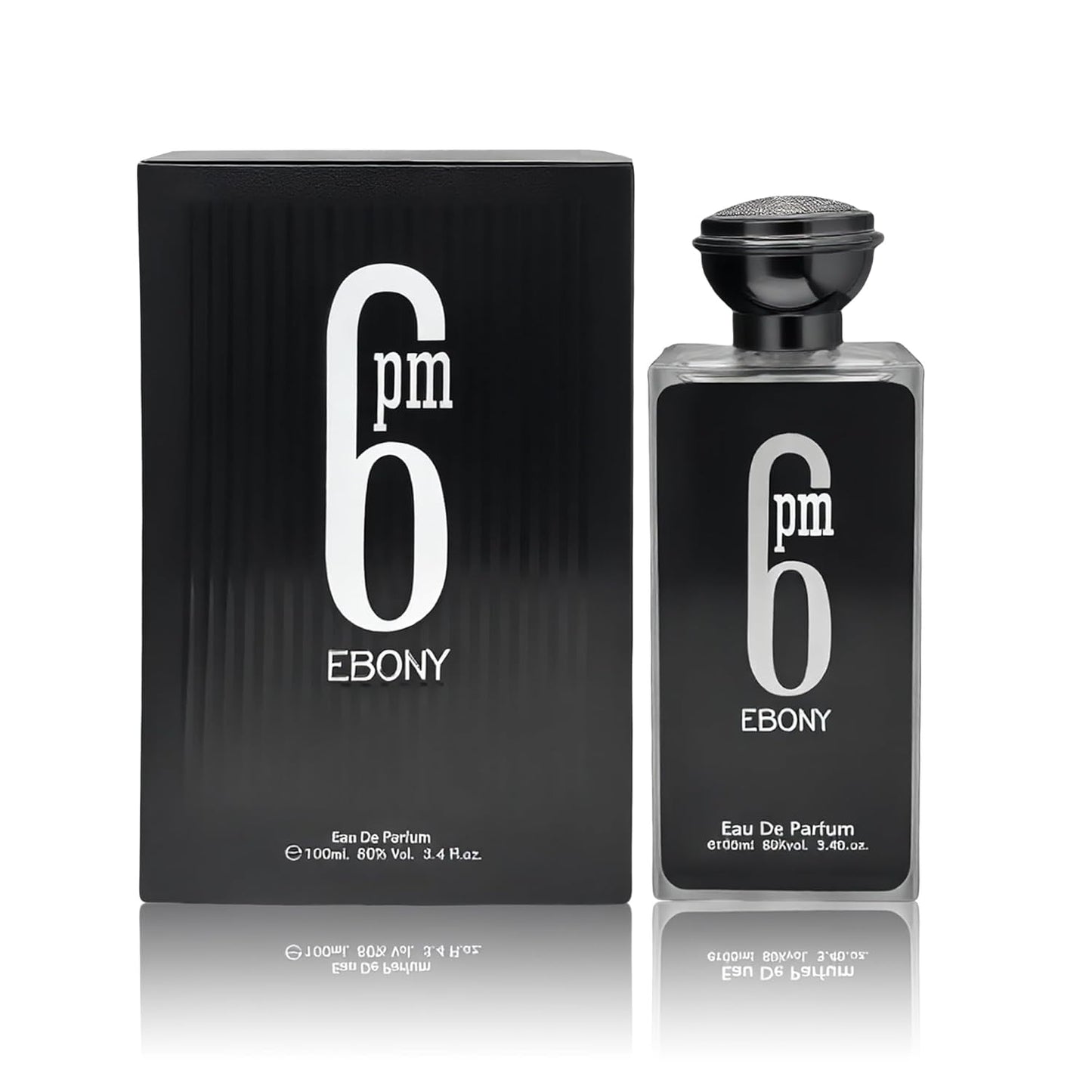 Men’s Cologne 6PM Ebony Original Natural Spray Eau De Toilette,Noted with Bergamot,Lavandin,Muguet,Orange Blossom,Amber &Vanilla Long-Lasting Scent Perfume - Great Gift, 3.4 Fl Oz/100 Ml