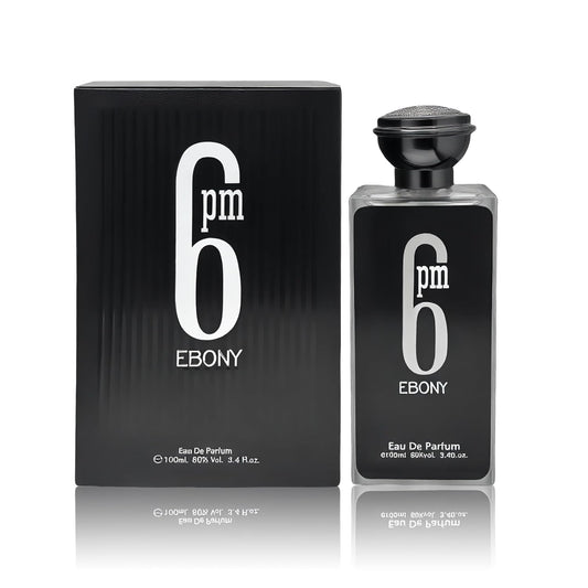 Men’s Cologne 6PM Ebony Original Natural Spray Eau De Toilette,Noted with Bergamot,Lavandin,Muguet,Orange Blossom,Amber &Vanilla Long-Lasting Scent Perfume - Great Gift, 3.4 Fl Oz/100 Ml
