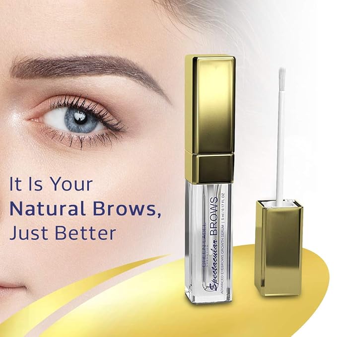Spectacular BROWS - Brow Enhancer and Brow Growth Serum - Eyebrow Growth Enhancer- Eyebrow Growth Serum with Biotin & Natural Peptides. For Thin, Over-Plucked Eyebrows. Lash & Brow Growth Products