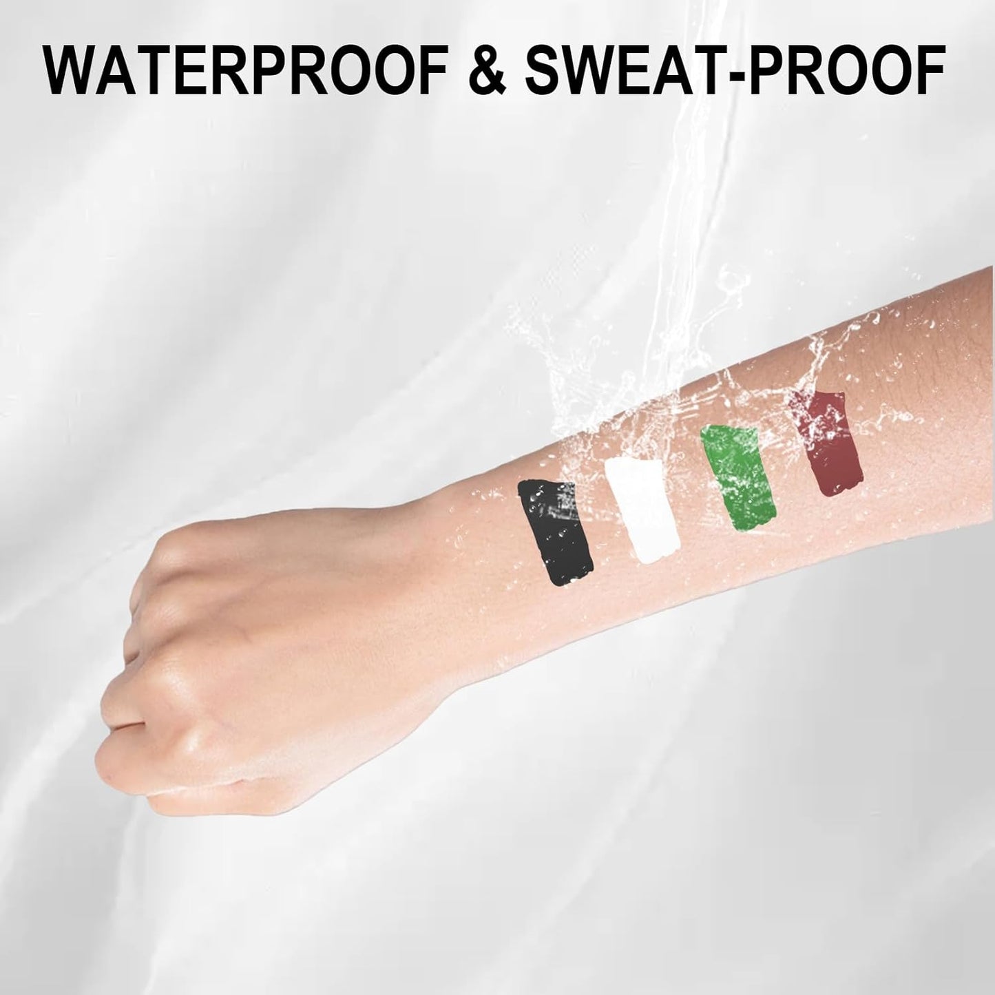 Face Body Paint Stick (WHITE)，Water Resistant Sports Body Makeup Athletes Softball， Football Baseball Eye Stick， Professional Halloween Face Makeup Kit ，for Halloween costume， Zombie Clown Vampire