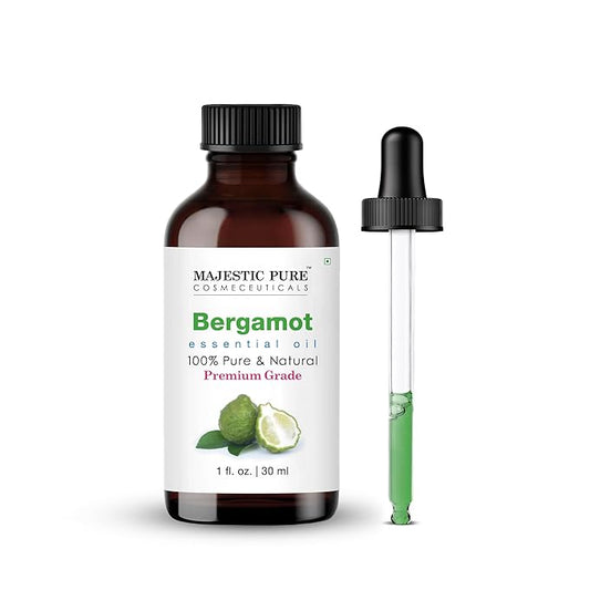 MAJESTIC PURE Bergamot Essential Oil | 100% Pure and Natural Bergamot Oil | Premium Grade Essential Oils for Hair Care, Home Diffusers, Skin, Aromatherapy, Massage and Humidifiers | 1 Fl Oz
