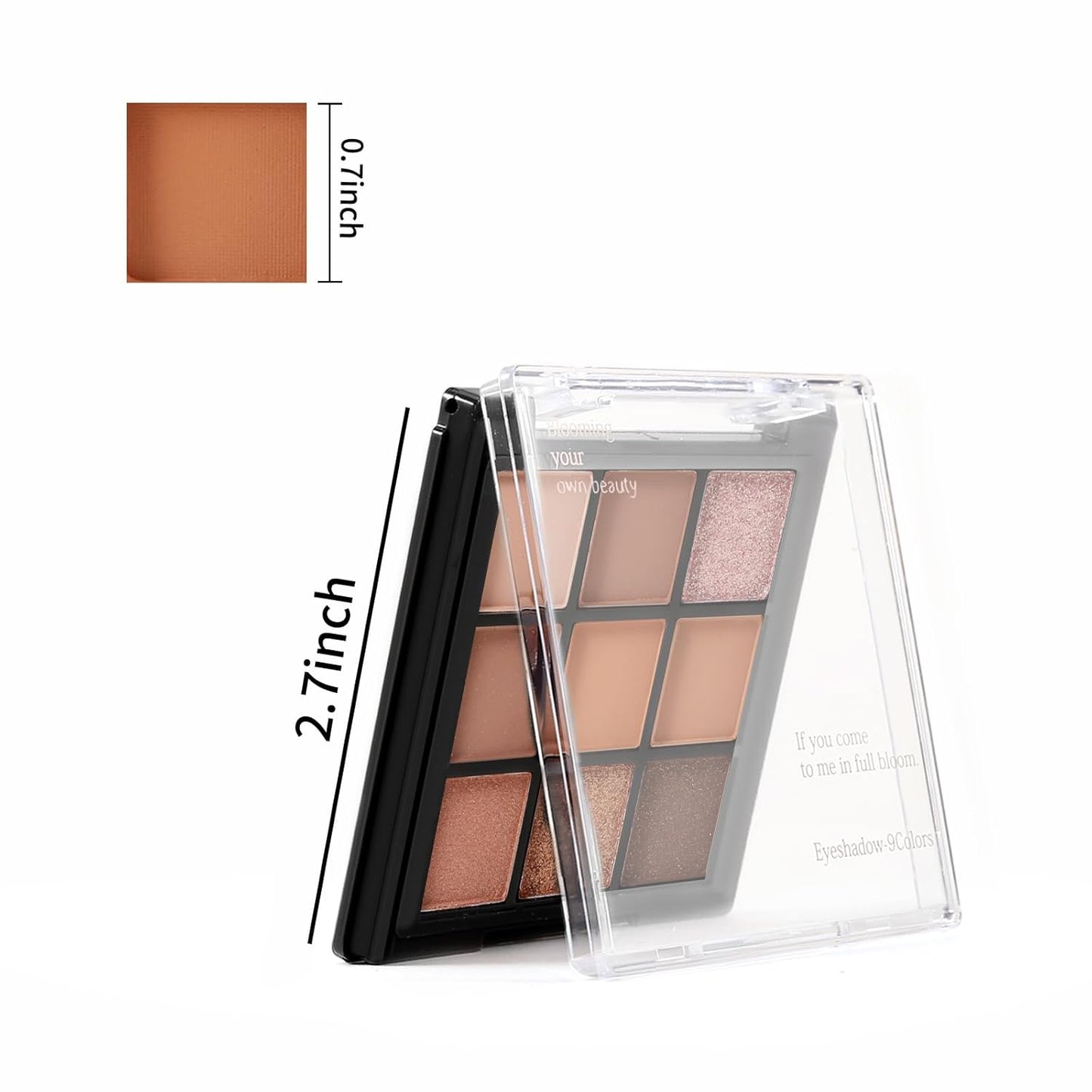 Boobeen Nude Eyeshadow Palette - Matte and Shimmer Makeup, Highly Pigmented Creamy Eye Shadow Powder, Create a Neutral Eye Look, Long Wearing