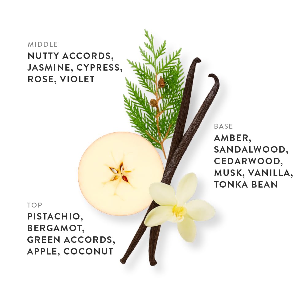 The Pistachio Eau de Parfum 0.34oz, Gourmand Floral Long Lasting Perfume With Vanilla, Amber, Musk, Sandalwood & Coconut, Layerable Luxury Fragrance for Women & Men for Everyday Wear