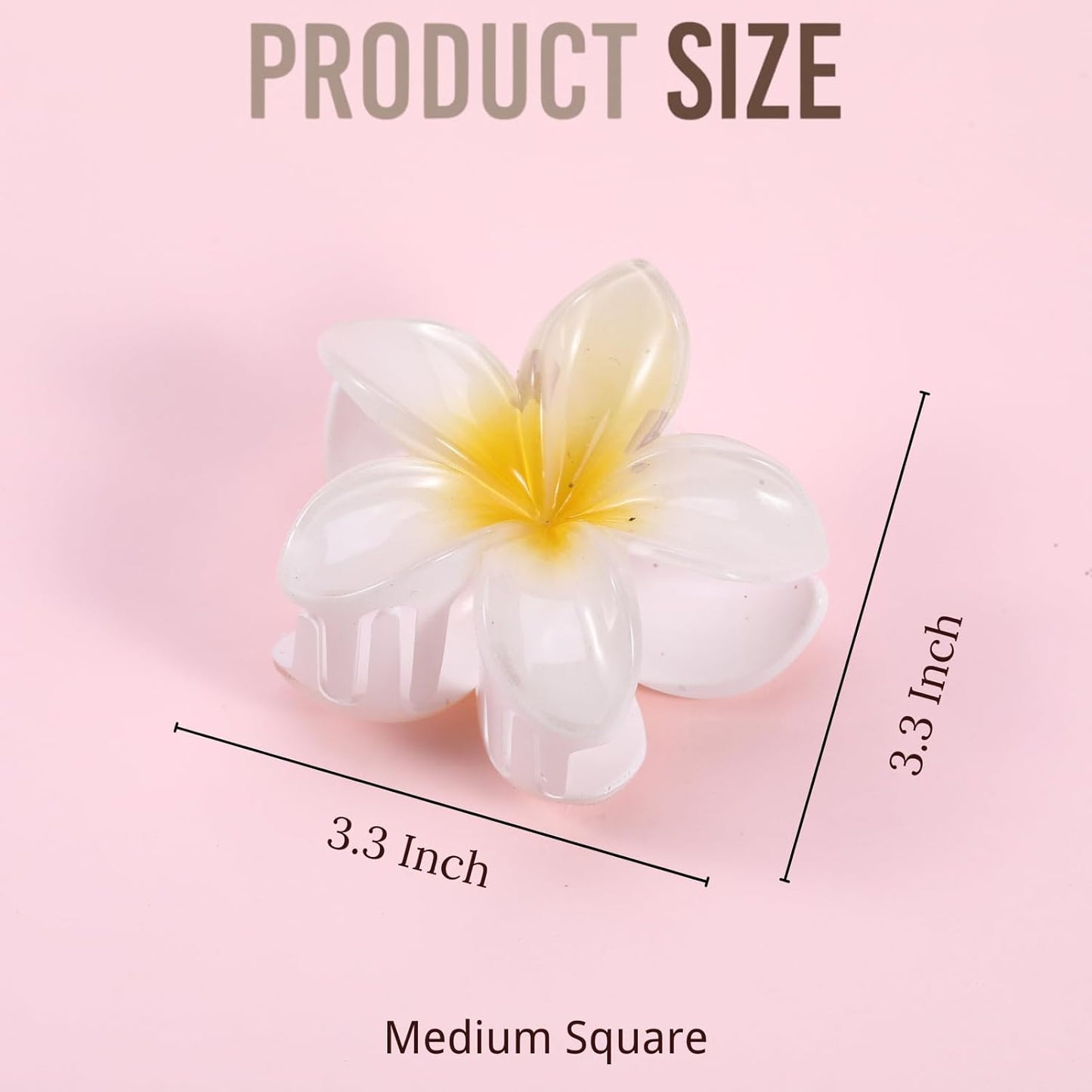 Hawaiian Flower Hair Clips – 6 Pack Colorful Claw Clips for Women & Girls, Large Aesthetic Hair Accessories for Thick or Thin Hair, Summer Beach Vacation Gift