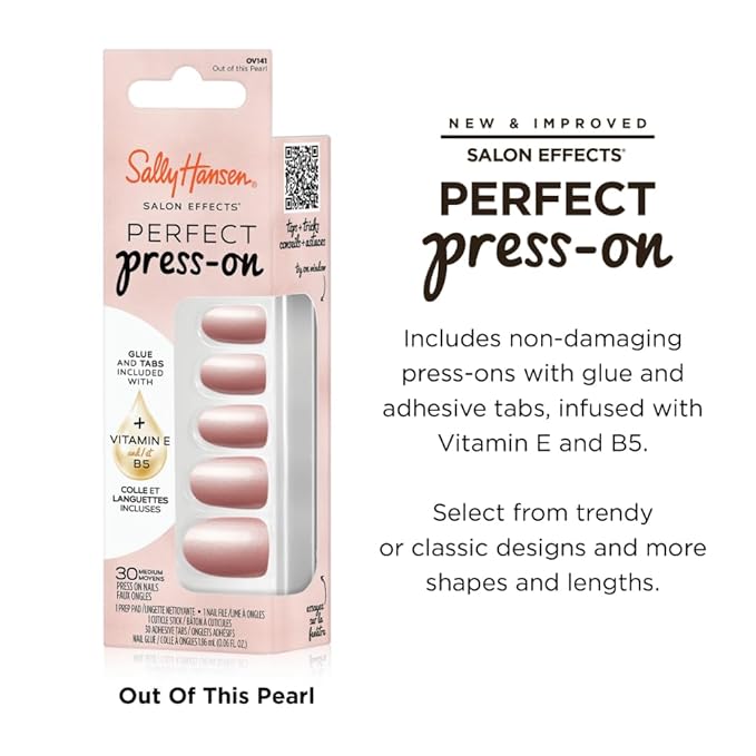 Sally Hansen Instant Cuticle Remover & Salon Effects Out of This Pearl Press On Nails Kit, Nail Treatment & Manicure Set