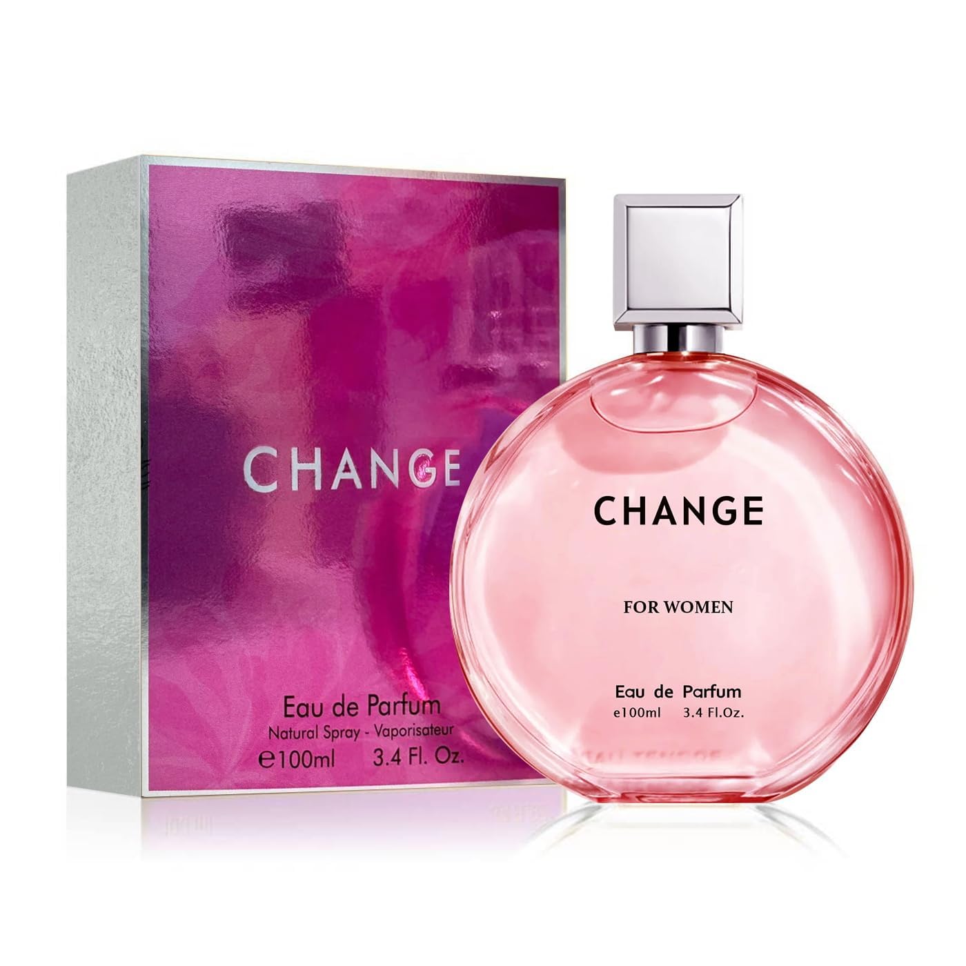 Women Perfume Change Women & Paris Women Set Eau de Parfume Spray Long Lasting Fresh Eau de Toliette for Women 3.4 Fl Oz Each Dily Used