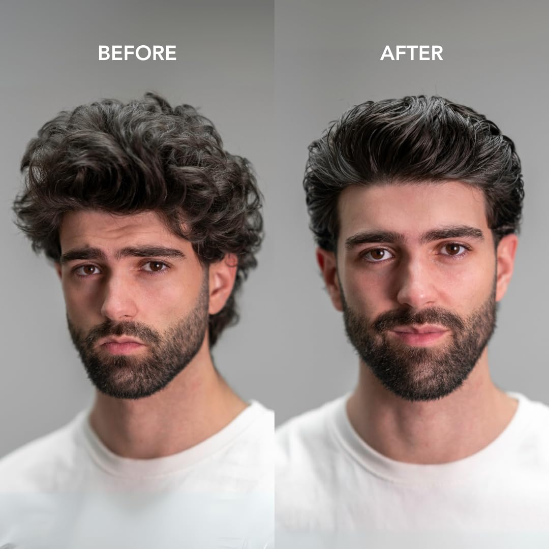 BLUMAAN Hydrating Hair Oil - Designed for Dry, Frizzy, Straight, or Curly Hair - 100% Natural Men's Hair Strengthening Oil - 60 ml / 2.0 oz