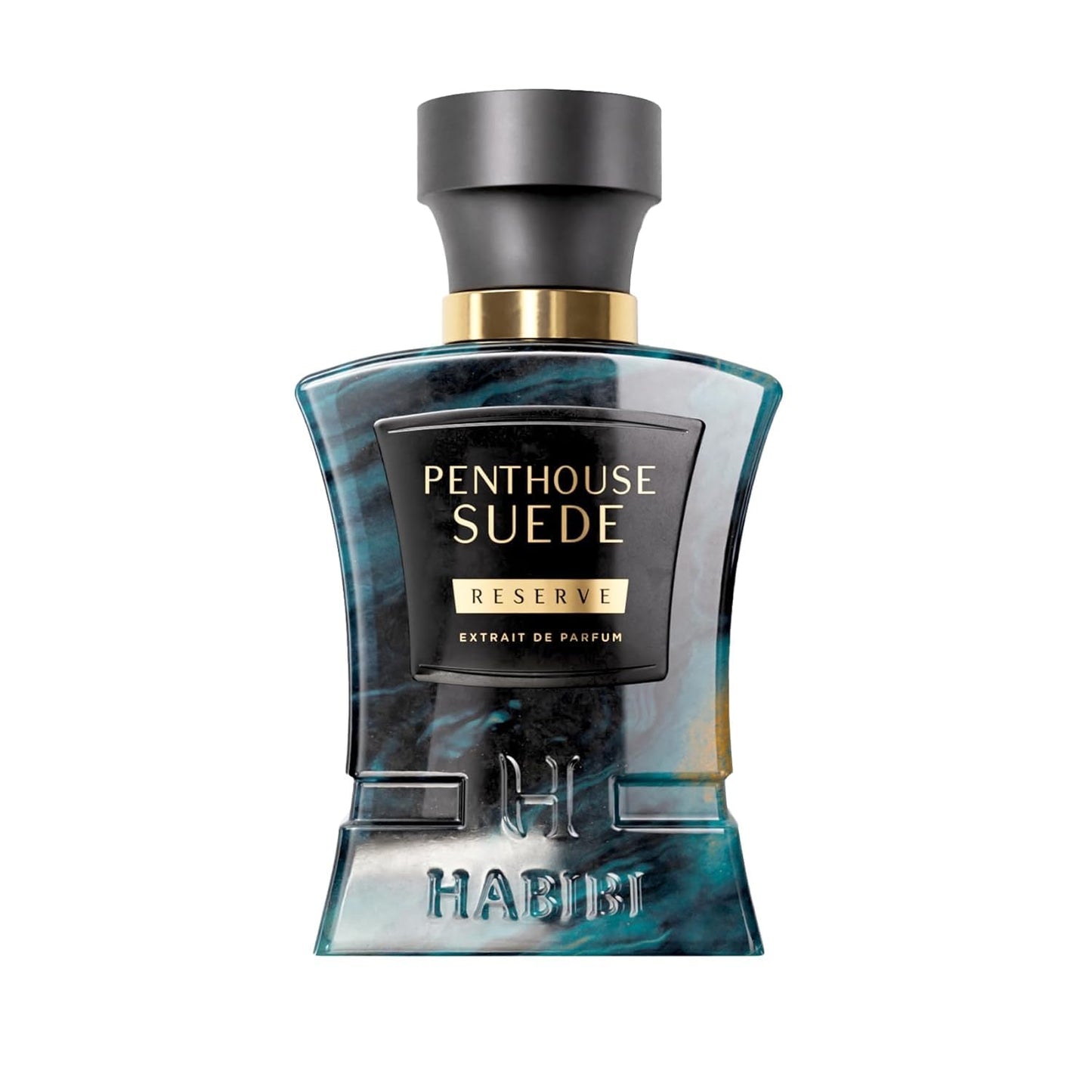 H HABIBI Penthouse Suede Extrait De Parfum – Cologne for Men & Perfume for Women, 2.5 oz Long Lasting Unisex Fragrance with Metallic & Crystal Amber Notes, Arabian Scent