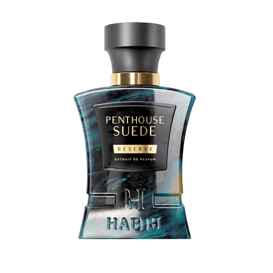 H HABIBI Penthouse Suede Extrait De Parfum – Cologne for Men & Perfume for Women, 2.5 oz Long Lasting Unisex Fragrance with Metallic & Crystal Amber Notes, Arabian Scent