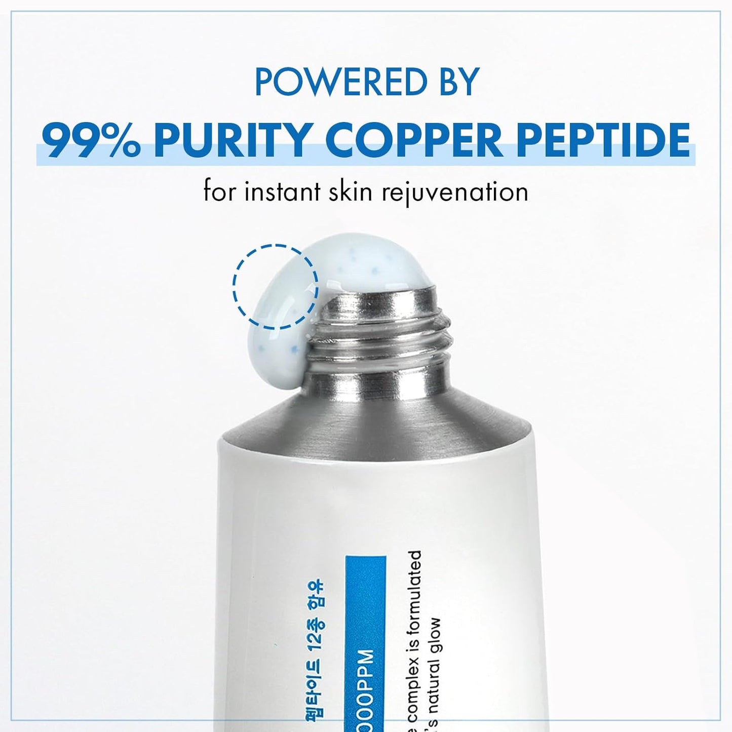 TOSOWOONG Copper Peptide 12 Cream, 99% Purity of Copper Tripeptide-1, GHK-Cu, 12 Multi-Peptide Powerful Anti Aging Formula for Fine Lines, Firming, Skin Elasticity, Korean Skincare, 50ml / 1.69 fl.oz.