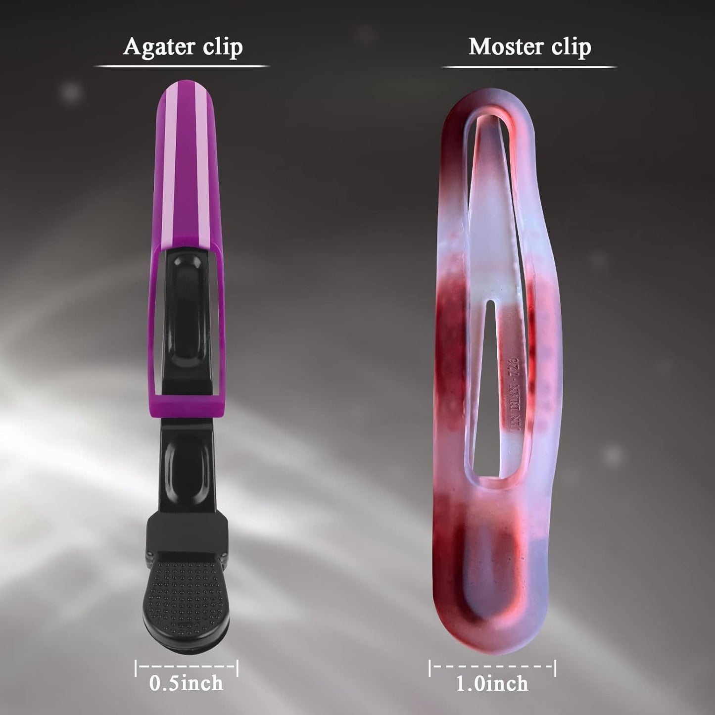 Pastel Alligator Hair Sectioning Clips - 8 PCS Monster Clips With Non-Slip Grip for Styling and Duckbill Design