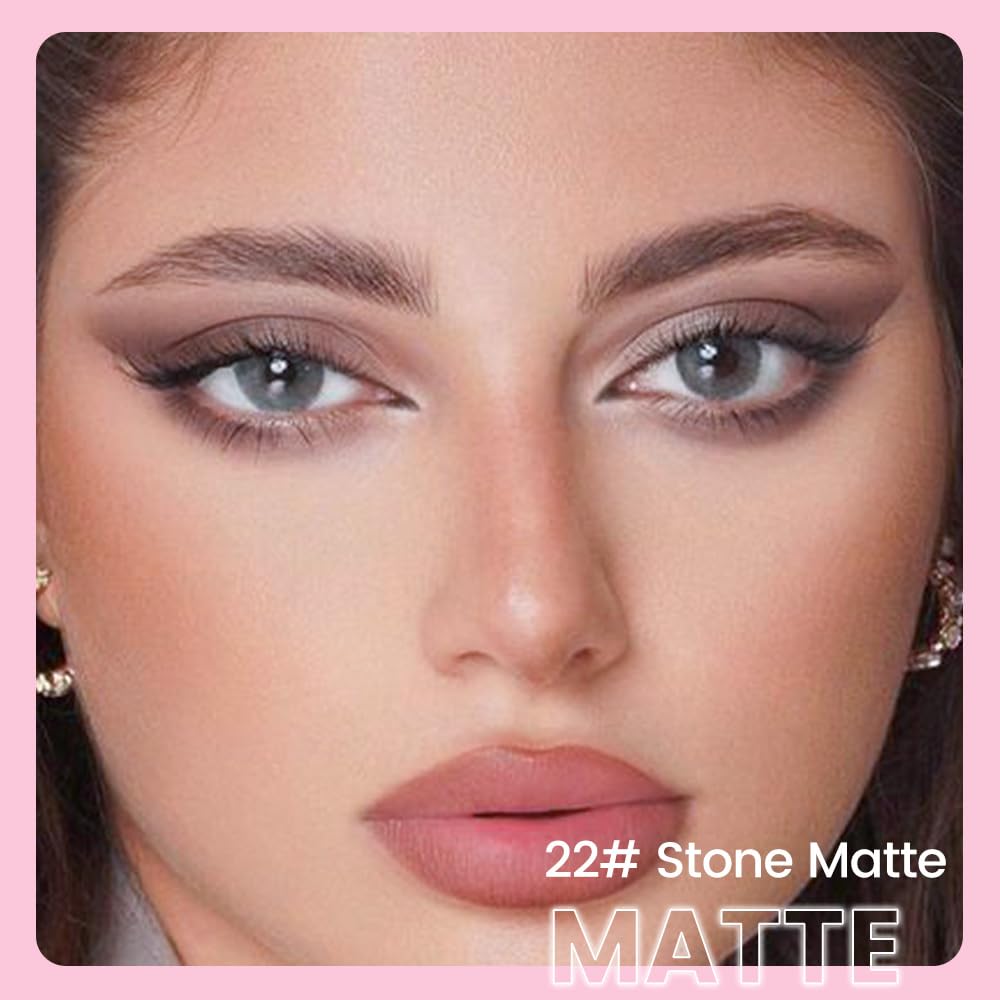 2-in-1 Cream Eyeshadow & Highlighter Stick, Waterproof Stone Brown Shimmer Eye Shadow Pencil for Women, Long-Lasting Pigmented Makeup, sombras para ojos 18