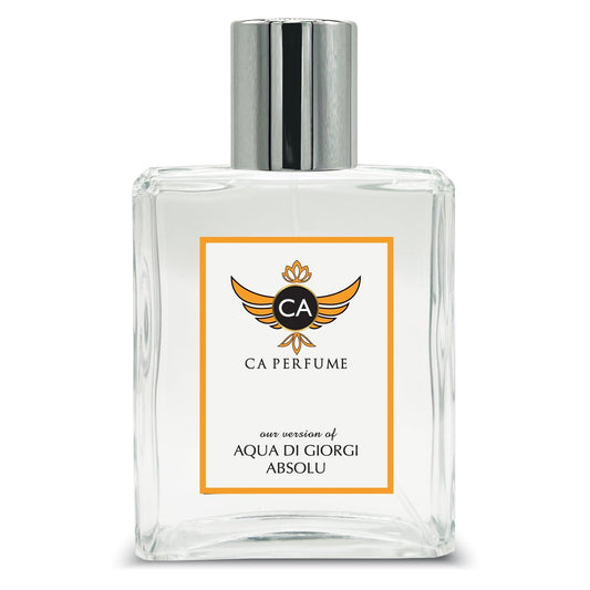 CA Perfume Impression of Aqua Di Giorgi Absolu For Men Replica Fragrance Dupes Eau de Parfum Spray Bottle 3.4 Fl Oz/100ml-X1