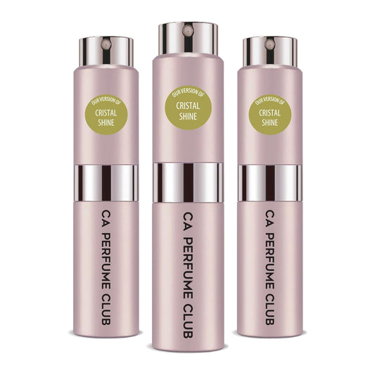 CA Perfume Impression of Cristal Shine for Women Floral Green Scent Long Lasting Perfumes for Women Eau De Parfum Travel Size Refillable Atomizer Spray 0.27 Fl Oz 8ml