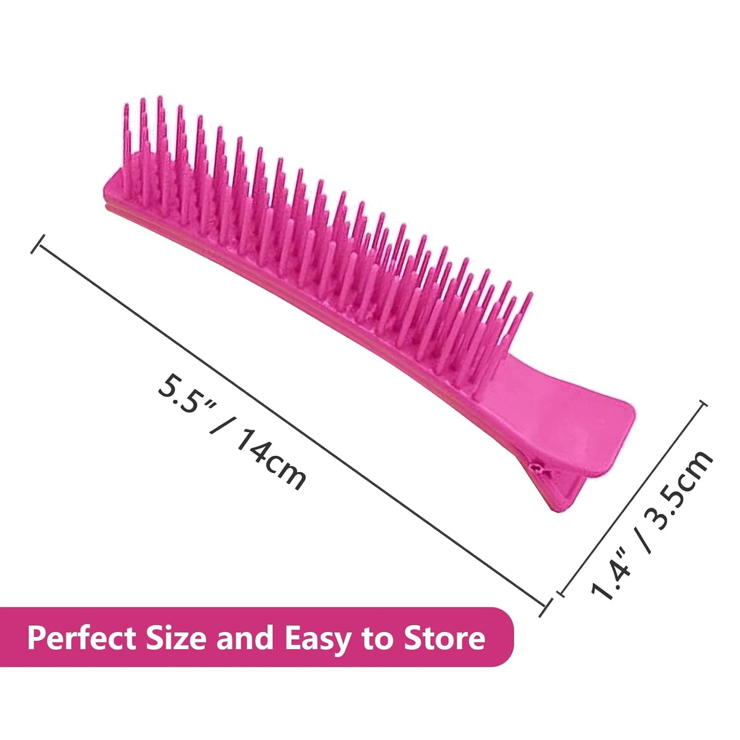 2PCS Hair Clips for Styling Sectioning, Grip Styling Hair Parting Combs Clips for Salon Home Hair Cutting Coloring Foiling Placing Extensions- Hair DIY Accessories