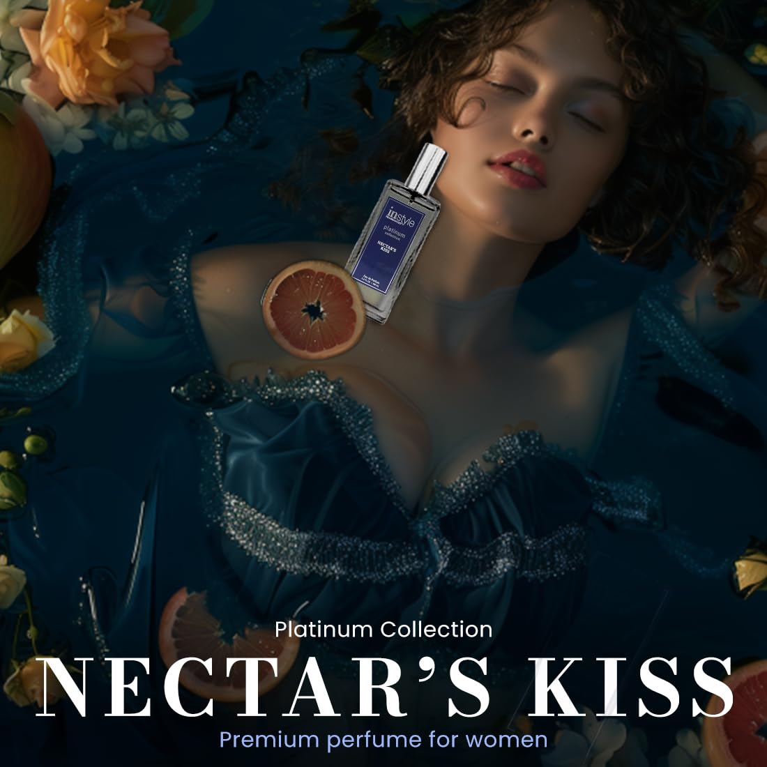 Instyle Fragrances Platinum Collection Nectar’s Kiss, Premium Women’s Eau de Parfum, CLEAN, Vegan, Paraben-Free, Never Tested on Animals, 3.4 Fluid Ounces