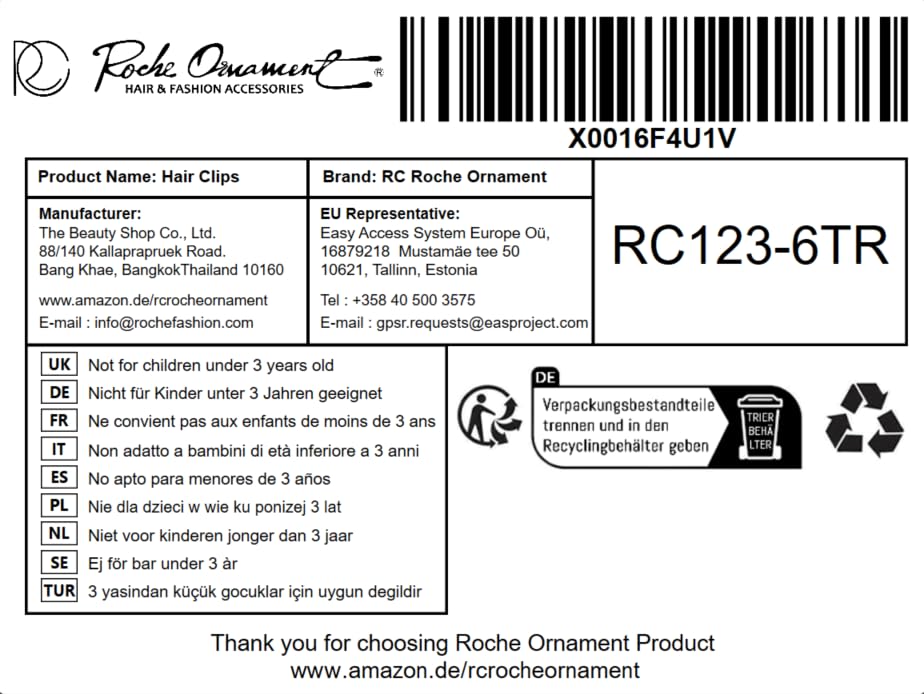 RC ROCHE 6 Pcs Flat Claw Hair Clips for Women Lay Down Barrettes No Crease Side Slide Thick Long Hair Duckbill French Against Head Jaw Claw Styling Clamp, Medium Transparent