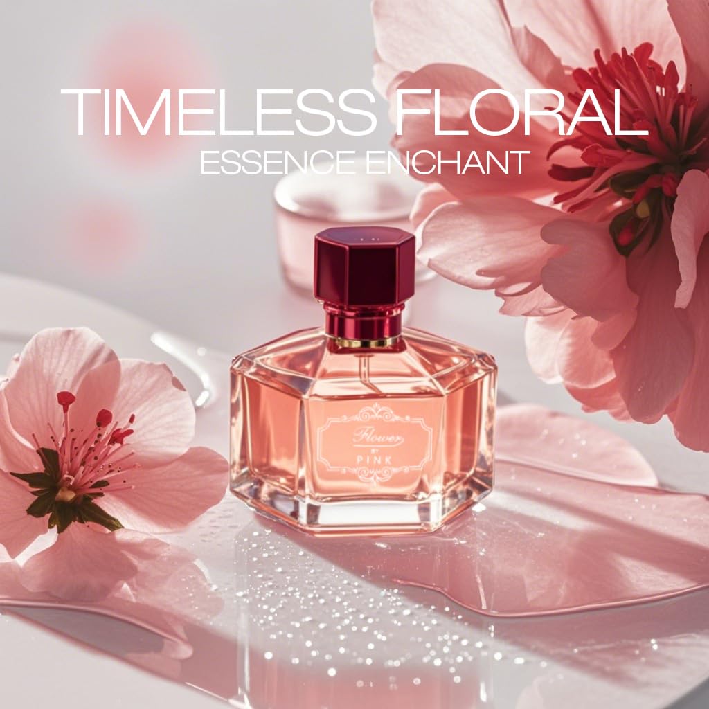 Flower by Pink Perfume for Women,Captivating Scent for Confident Elegance Women's Fragrance,3.4 Fluid Ounce Eau de Parfum Daily Used