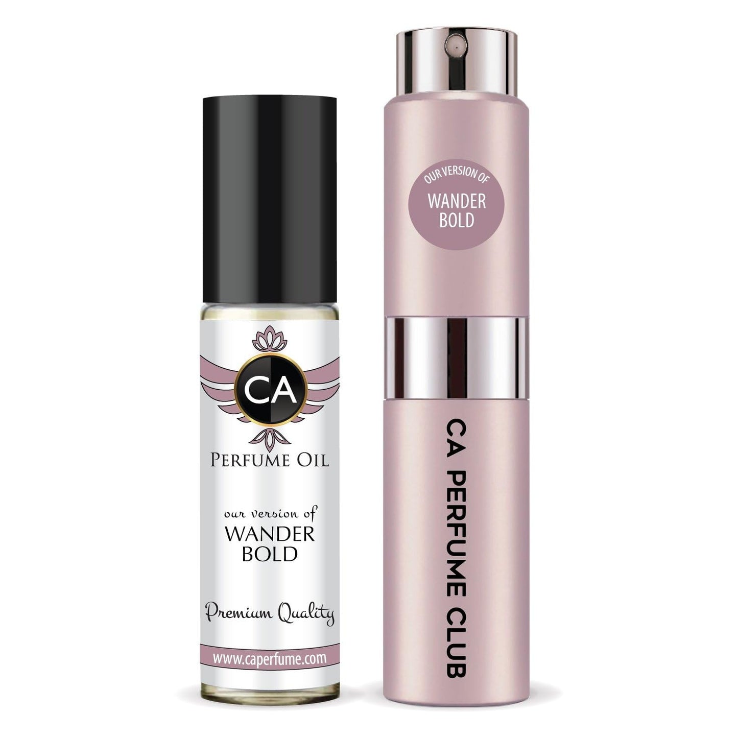 CA Perfume Duo Impression of Wander bold For Women Perfume Layering Set Long Lasting Travel Size EDP + Body Oil Roll-On Bottle 0.27 Fl Oz+0.33 Fl Oz