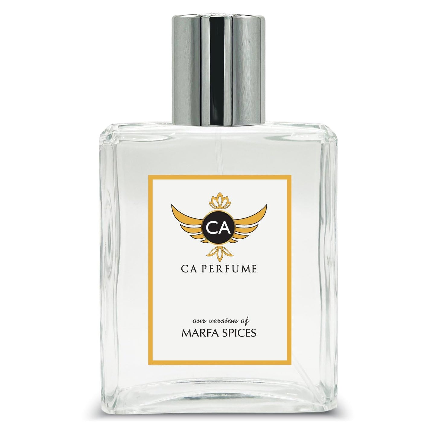 CA Perfume Impression of Marfa Spices for Women and Men Eau De Parfum Amber Floral Scent Long Lasting Unisex Fragrance Signature Scent for Day and Night Wear 3.4 Fl Oz 100ml