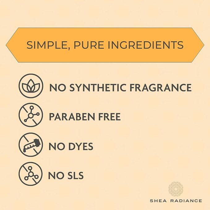 Shea Radiance P.U.R.E Raw Shea Butter | 100% Natural & Unrefined Body Butter | Soothes, Softens, & Increases Collagen | Long Lasting Moisture | Moisturizer for Sensitive Skin | Unscented (14 oz)