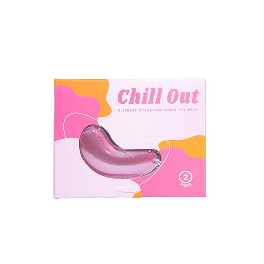 Chill Out Under Eye Masks (1 Pair) - Hydrating Gel Pads with Glycyrrhiza Glabra & Centella - Depuff & Brighten Dark Circles - Cruelty-Free Eye Treatment