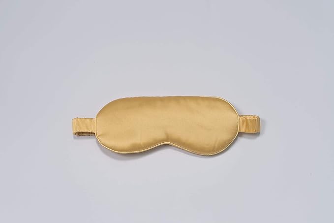 LUSSO 21mm 100% Pure Mulberry Silk Sleep Mask, 100% Silk Inside Out, Super Soft, Anti-Aging, Champagne