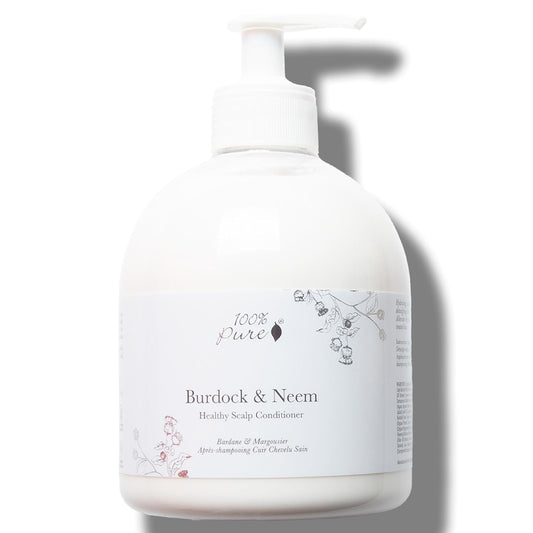 100% PURE Healthy Scalp Conditioner Purifying Burdock & Neem for Dry Damaged Hair Replenishing Itchy Flaky Scalp Hydration for Women & Men - 16 Fl Oz