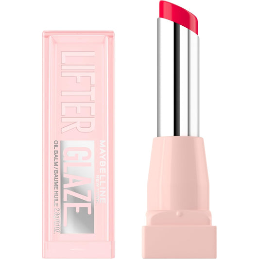 Maybelline Lifter Glaze Oil Balm with Hyaluronic Acid and Hydrating Oil Blend, Lip Balm with 24HRs of Smooth, Moisturizing Shine, Cherry Swirl (Sheer Cherry Red)