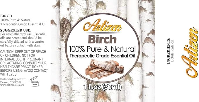 Artizen 30ml Oils - Birch Essential Oil - 1 Fluid Ounce