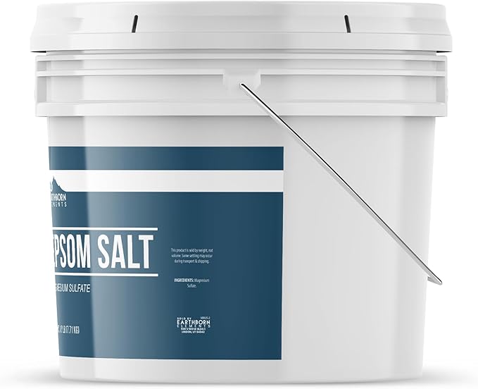 Earthborn Elements Epsom Salt 2 Gallon Bucket, Magnesium Sulfate, Soaking Solution