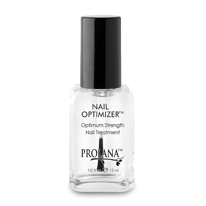 Nail Optimizer, Extra Strong Strengthener Base Coat for Weak and Damaged Nails, Nail Growth & Prevents Nails from Peeling, Stops Slipts, Chips & Strengthens, 0.5 oz