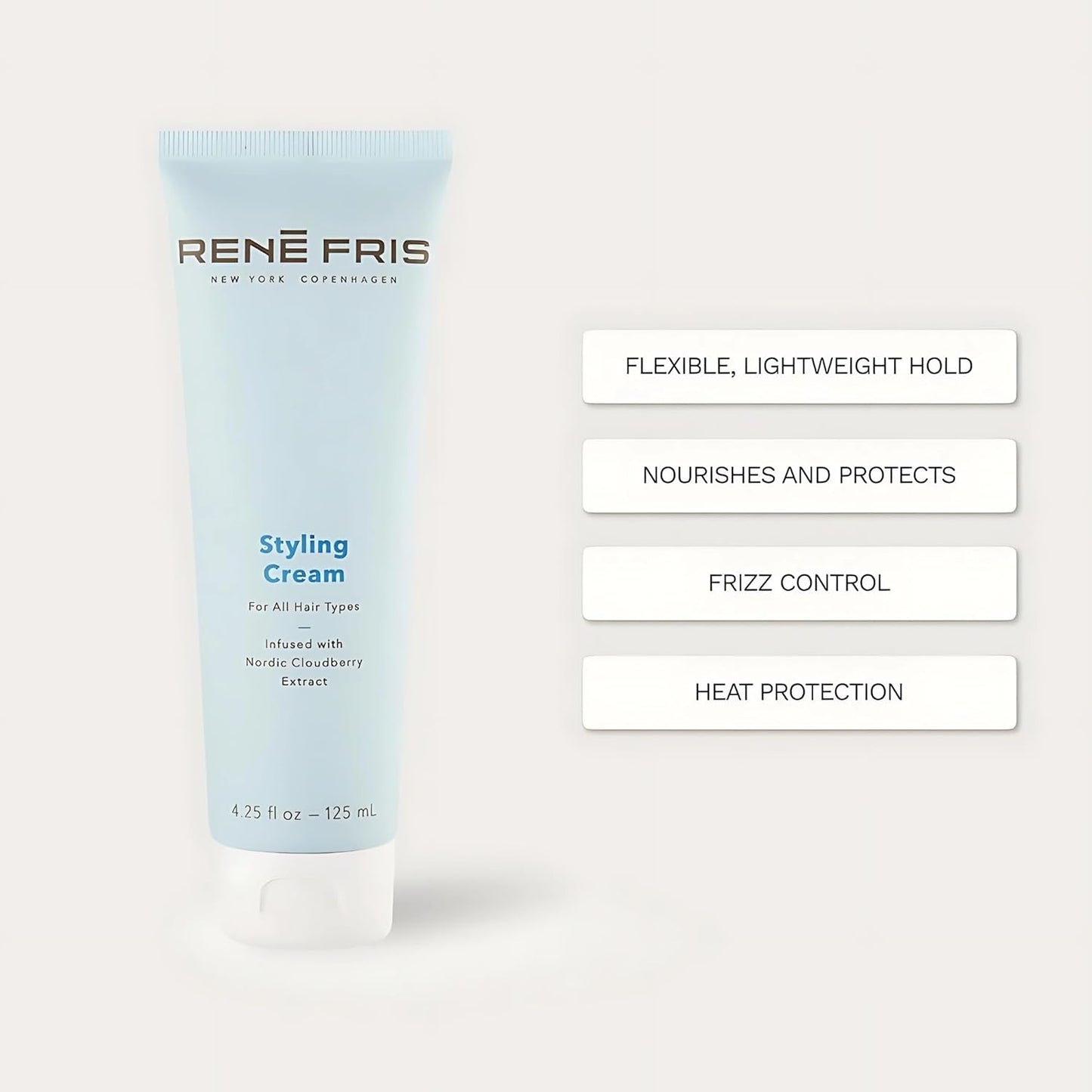 Hair Styling Cream - Natural Anti-Frizz Smoothing Cream for Men, Women & Kids - Lightweight, Nourishing, Hold & Shine - Infused with Cloudberry, Panthenol & Rhodiola - 4.25 fl oz