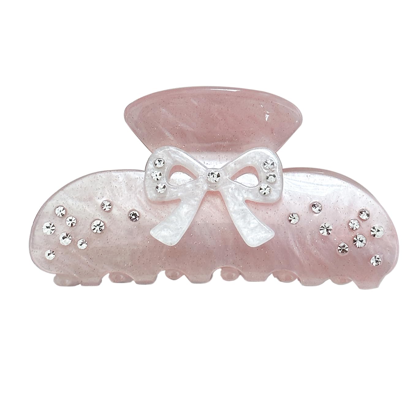 Bow Hair Claw Clips for Women, Non-Slip Sparkling Hair Clamps for Thick Hair, Strong Hold Hair Accessories for Workout Party Everyday Use